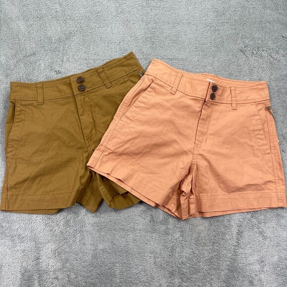 A New Day Everyday Shorts Womens 2 Multicolor Cotton Stretch High Rise Lot of 2 - Picture 1 of 16